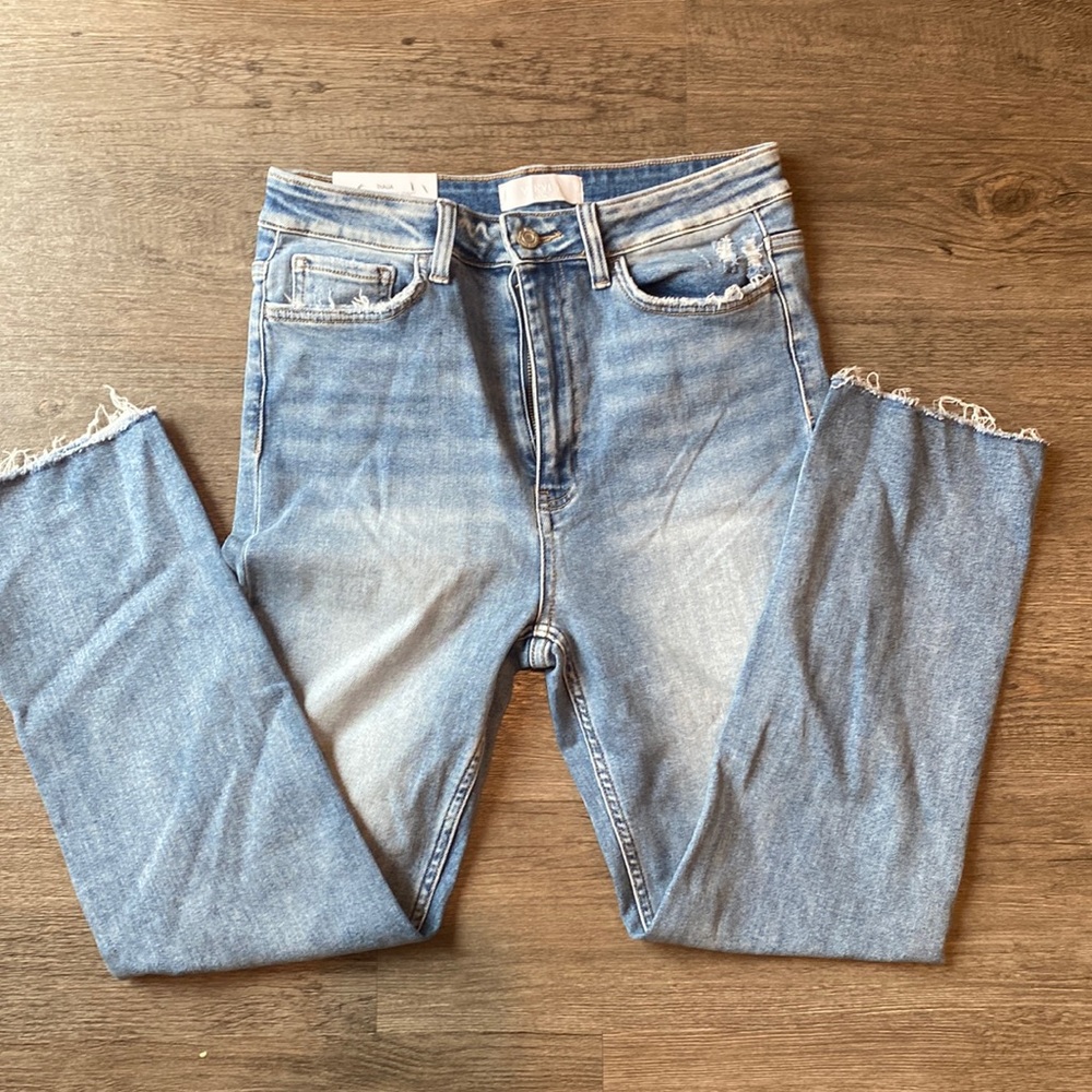 Vici Thalia super high rise classic straight vervet denim
